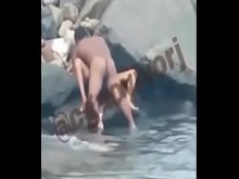 Sexo en la playa grande