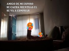 AMIGO SE METE A CAMA MIENTRAS MI ESPOSO SE VA HACER CAPACITACIÓN ALQUILAMOS DOS CAMAS PARA TODOS