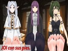 JOI hentai con los pies. ¿Cómo lo haría Frieren? ¿Y Fern? ¿Y Ubel?