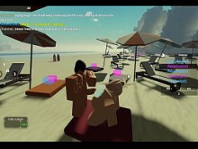 Roblox Condo & Num; 2 chupando una enorme polla en la playa!