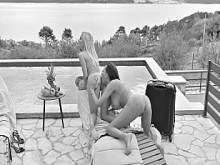 Vacaciones Fling Capítulo 2 Horny BFFS Candee Licious y Olivia Del Rio disfrutan de DP Foursome GP3147