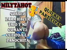 SORTEO PARA TRIO CON MIS FANS Y FOLLEN CON MILYTAHOT