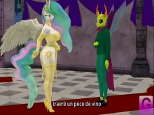 mlp selestia le enseña a ser firme a  thorax